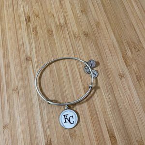 Alex and Ani Kansas City Royals Baseball Charm Bangle MLB Silver